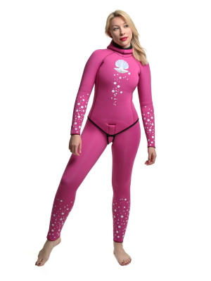 Гидрокостюм для фридайвинга розовый «Жемчуг», 3мм